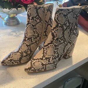 Snake print boots